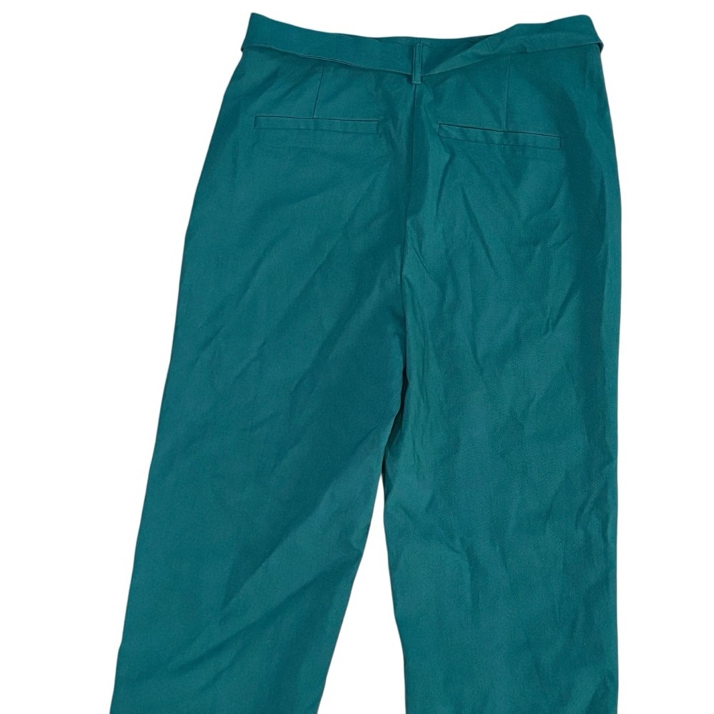 JustFab Dark Green/Teal High-Waist Paperbag Pants | Size XL | NWT - Picture 5 of 10